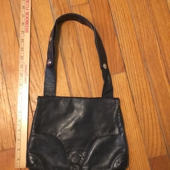 Navy blue leather bag - Picture 6 of 9